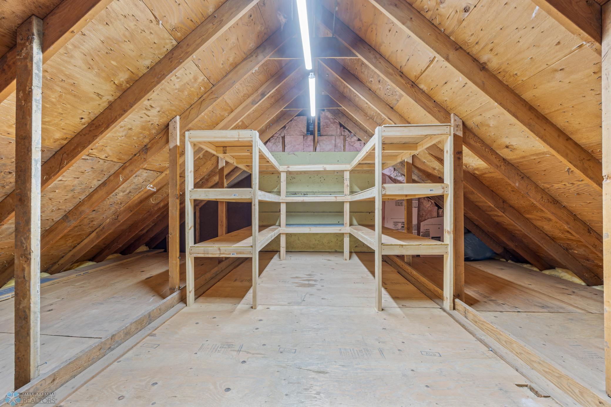 Attic space in garage