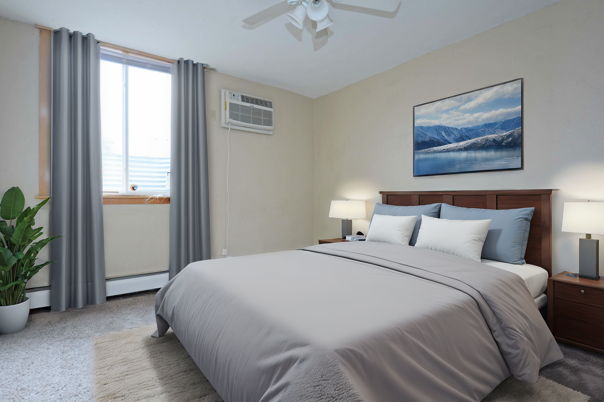 Bedroom (Virtually Staged)