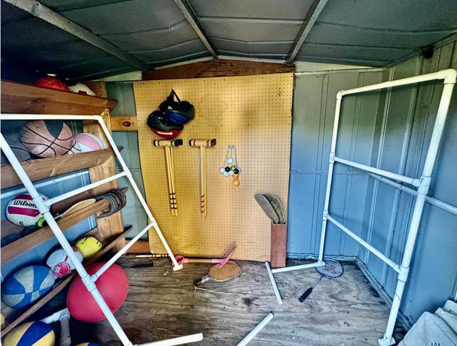 Shared community sport equipment shed