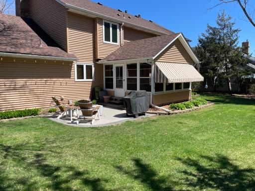 Newer concrete for back patio and lawn sprinkling system