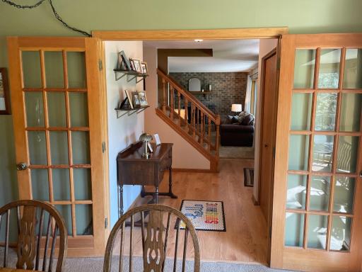 Double doors to living room for privacy (loud football games!)