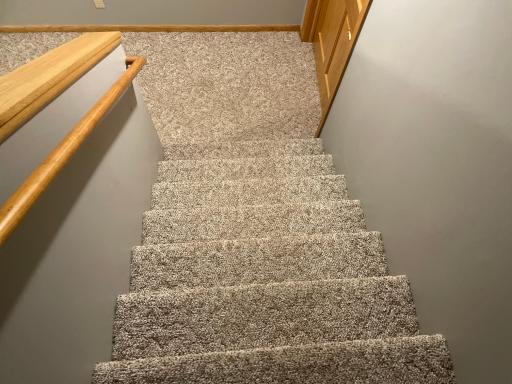 Extra wide staircase, both up and down levels. Makes moving furniture more possible