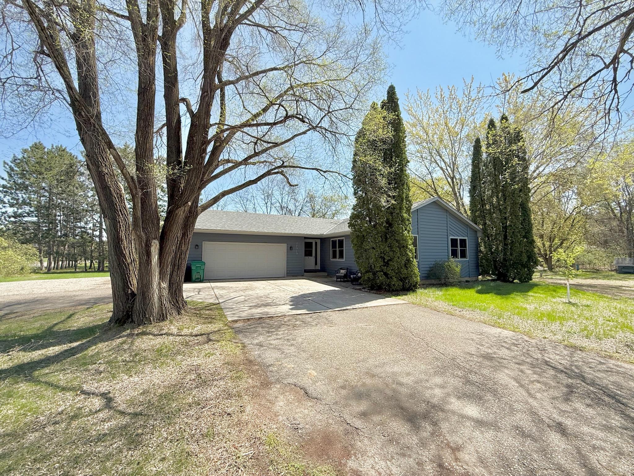 Well established neighborhood; tall, full trees along the long driveway