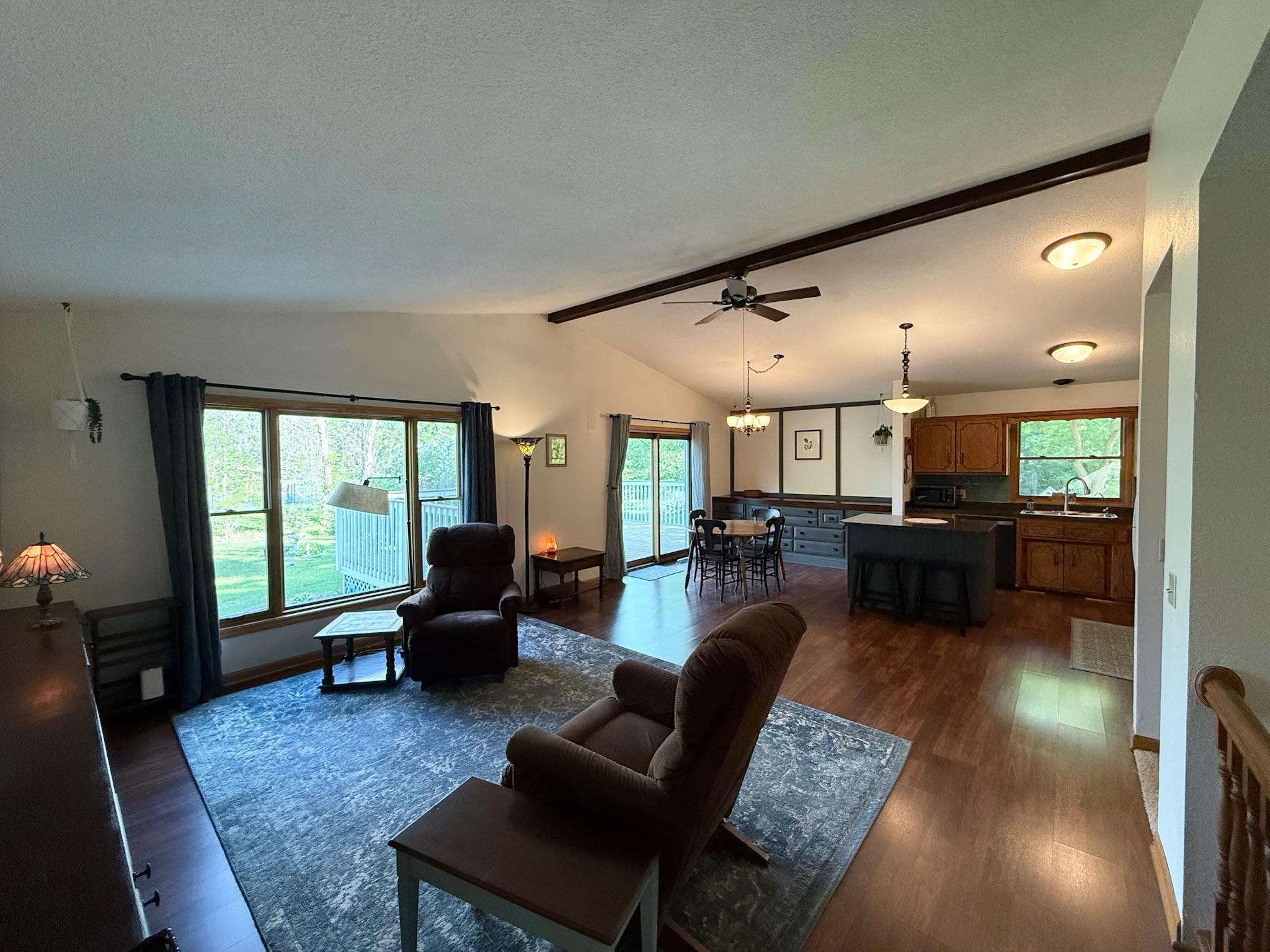 Living, Dining, Kitchen