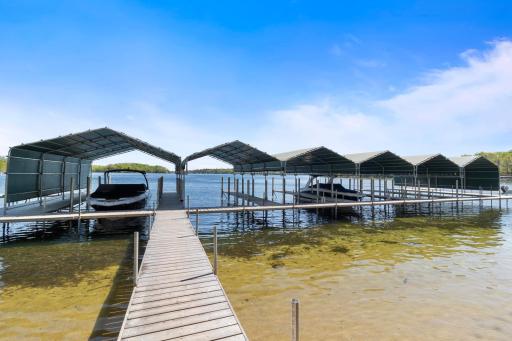 A deeded dock space is included with the home (dock slip #1) on Lake Minnetonka! The dock slip is 32 feet deep and includes a canopy cover