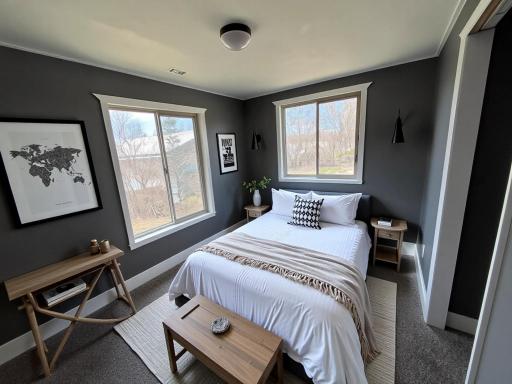 Bedroom #1-The furnishings and decor shown have been virtually staged.
