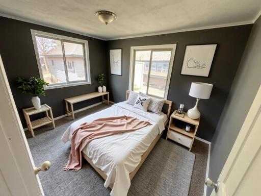 Bedroom #2-The furnishings and decor shown have been virtually staged.