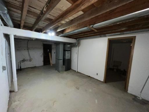 Basement bathroom located on right