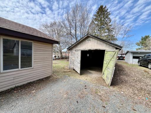 Garage on side of home