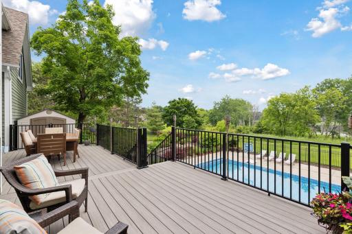 The composite decking was added to enjoy the outdoors with reduced maintenance.