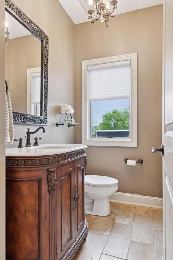 One of the two powder rooms on the main level.