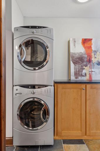 This third laundry area in the home is just inside the pool changing area.