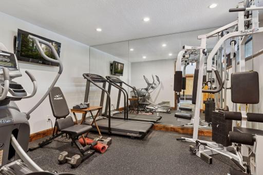 Dedicated home gym-no need to leave the house for your workouts!