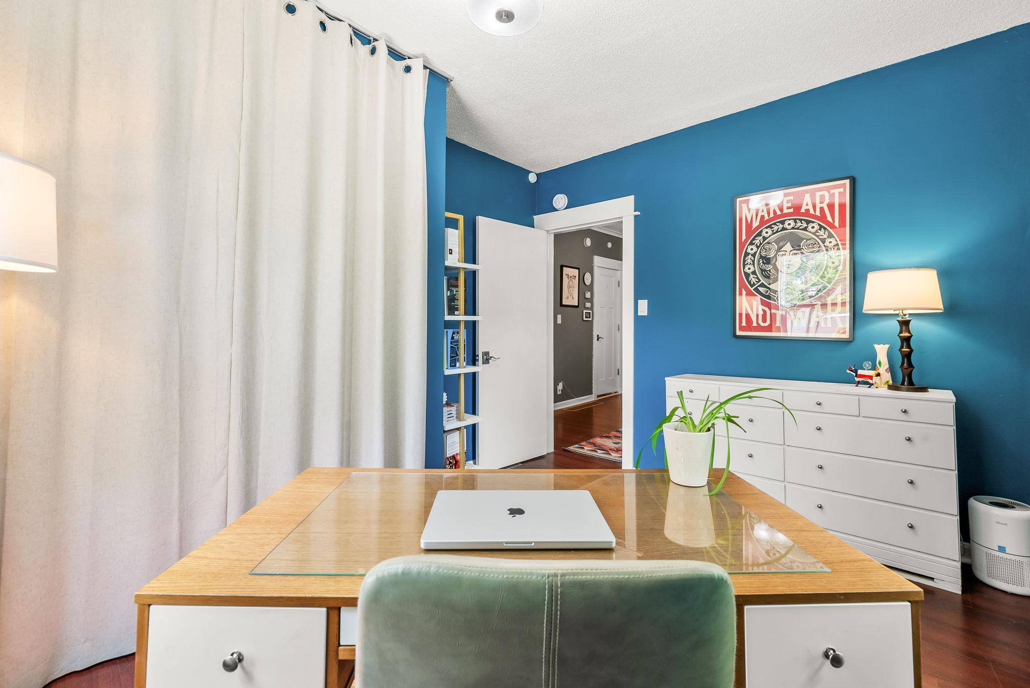Alternate view of the main level bedroom - there is a large closet with an updated organization system inside!