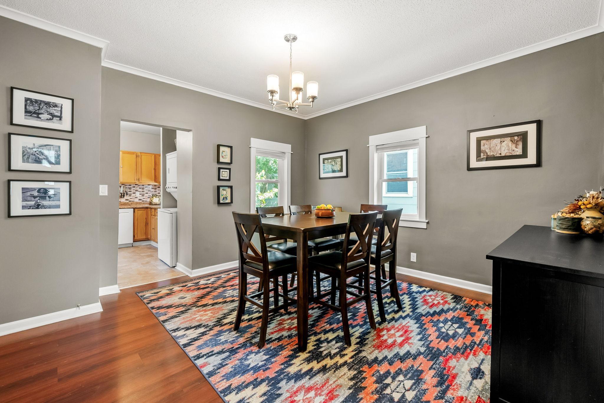 Through the living room is the spacious dining room - the center of the home!