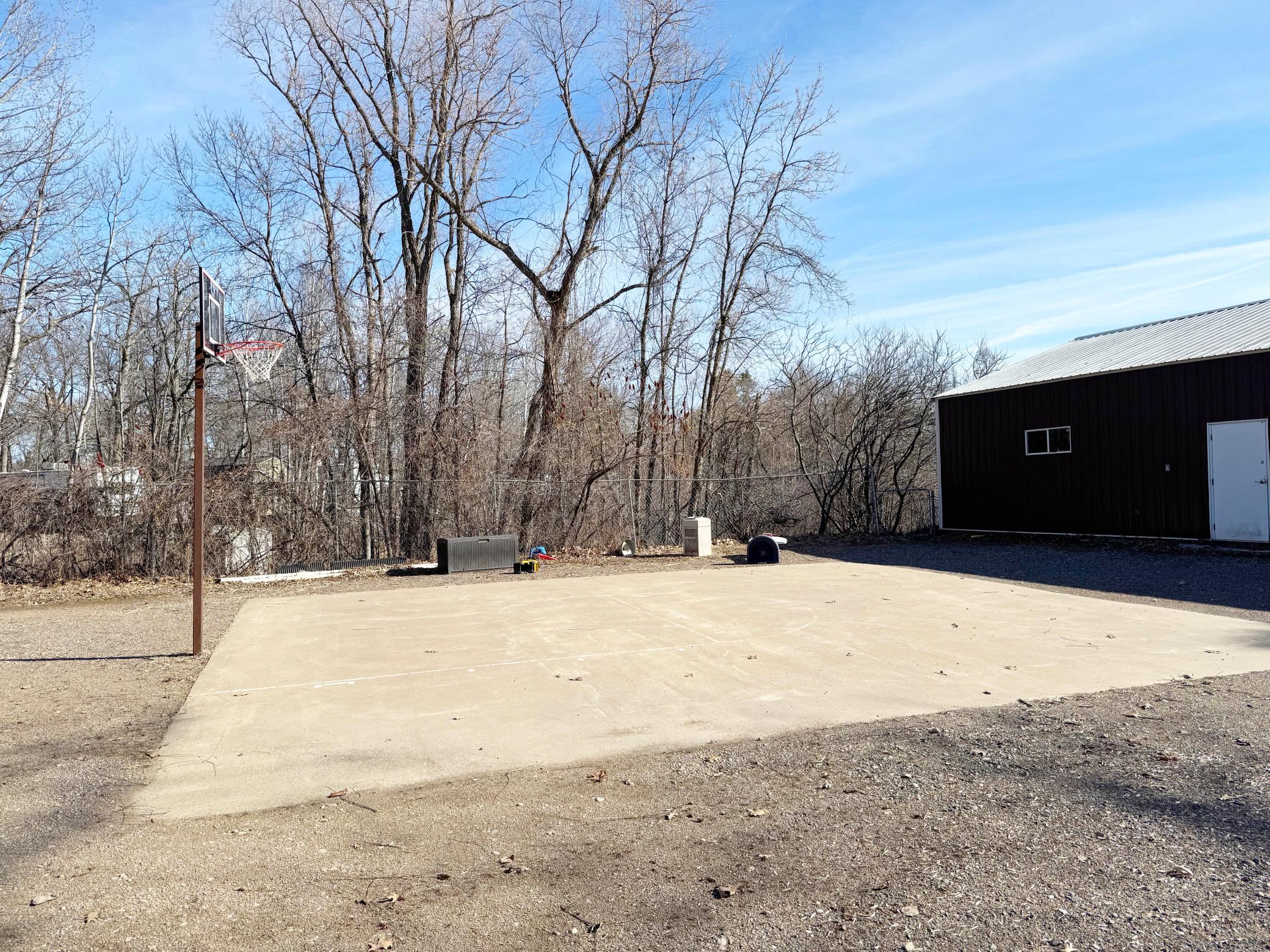 A look at the community basketball court just up the road from the property.