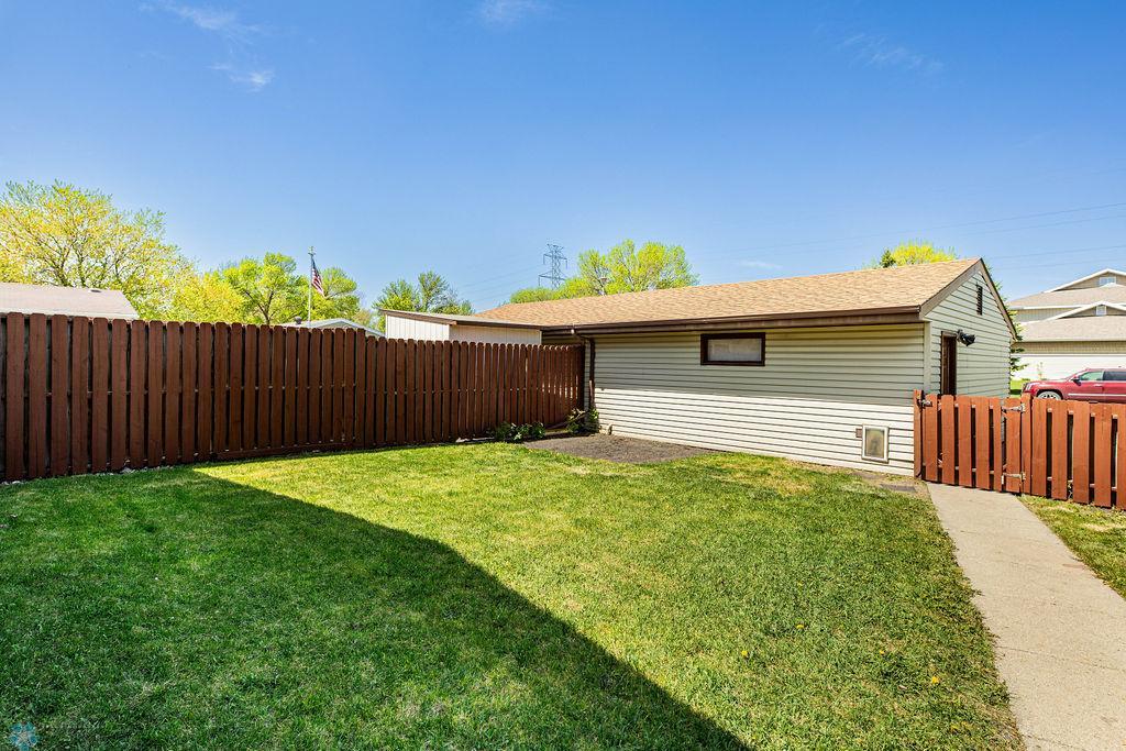 Fully fenced yard