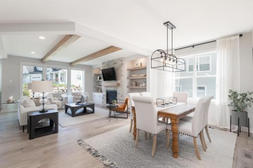 Warm and roomy living and dining spaces. Perfect for holiday entertaining.