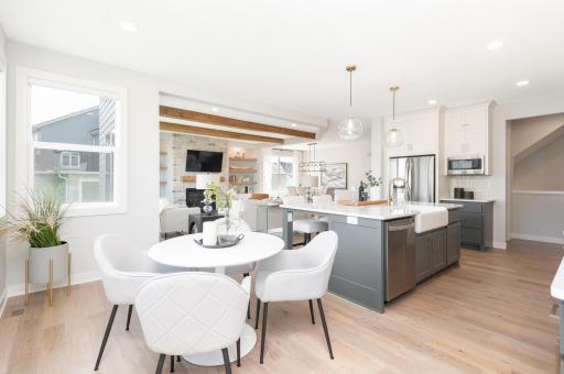Wonderful, bright informal dining space too. Beautiful wood floors throughout the main floor living space.