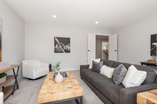 The bonus room is a nice second floor flex space for a family.