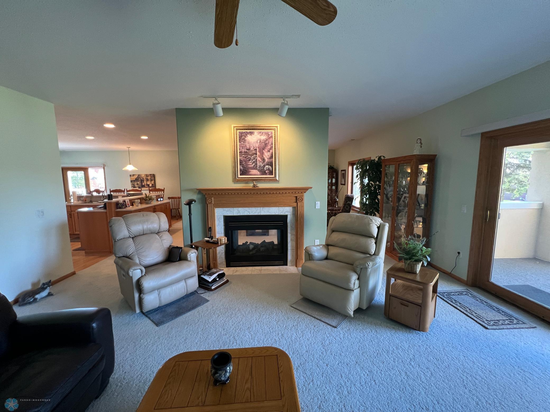 Double sided fireplace