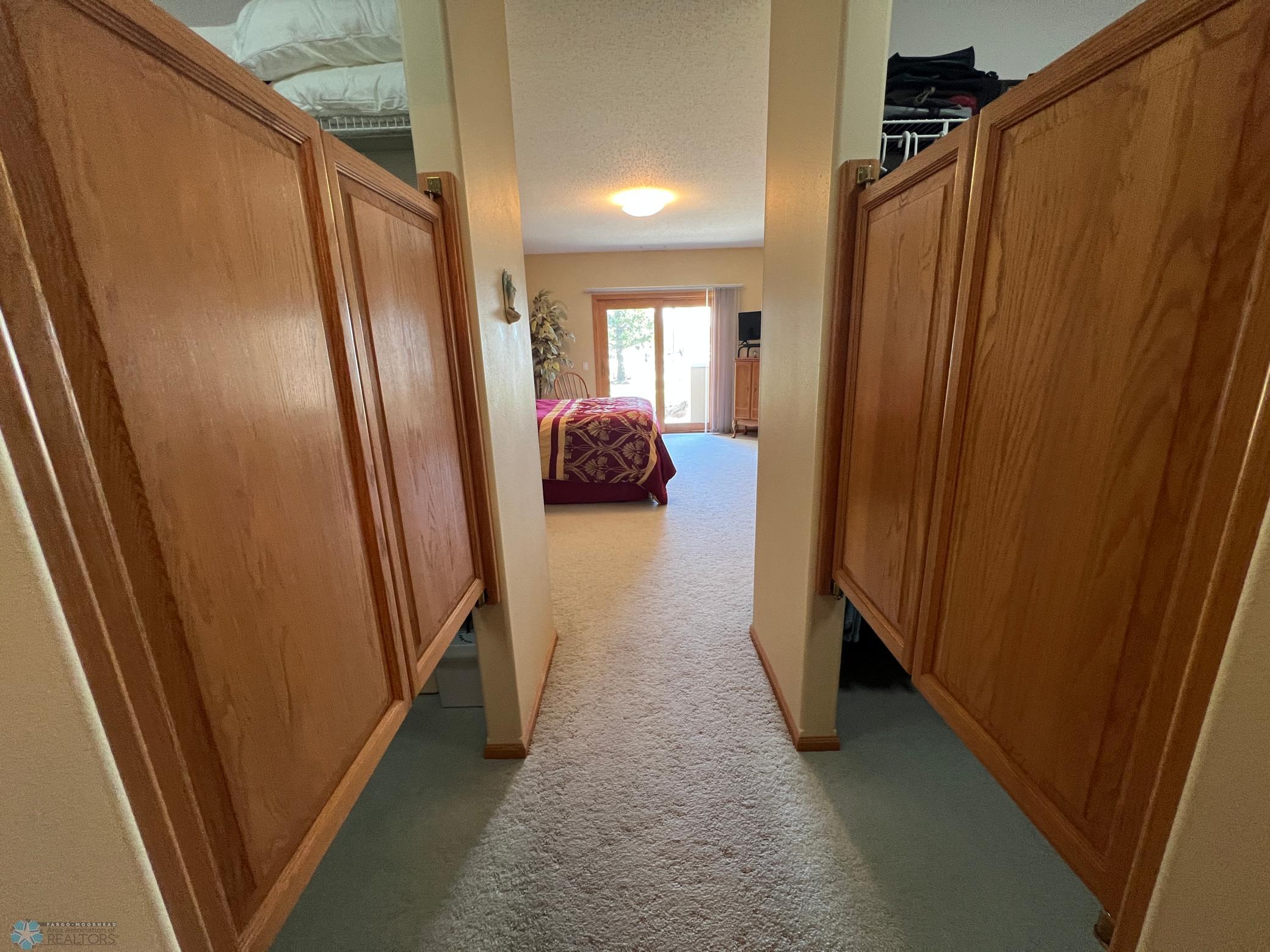 Primary bedroom double closets