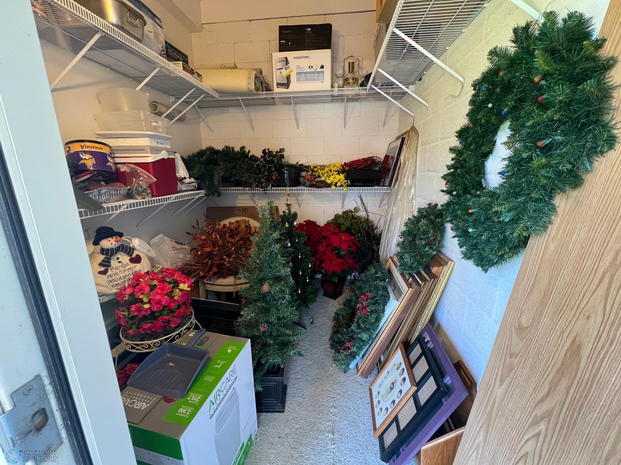One of three storage rooms