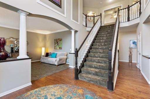 Stunning entry with a grand two-story vault. 9' ceilings and generous spaces throughout~