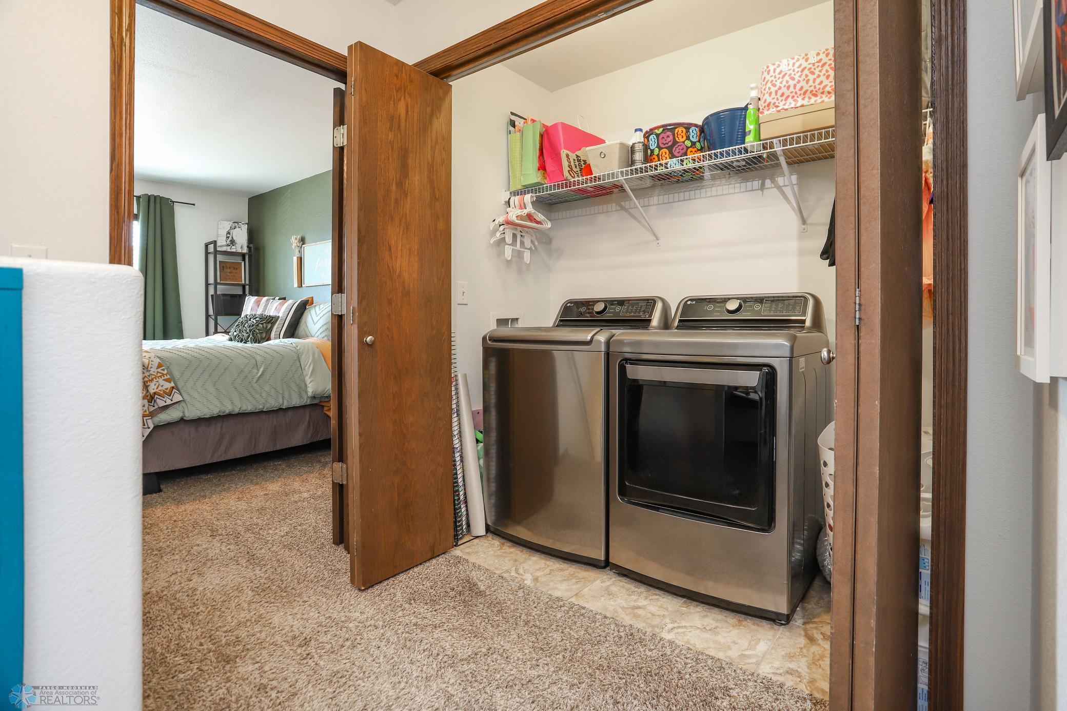 Laundry on upper level