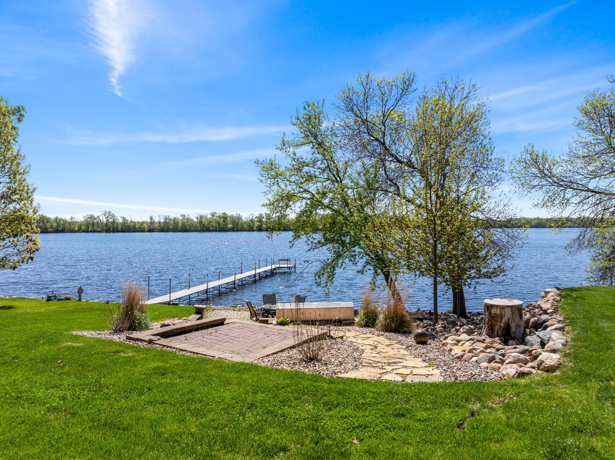 Lakeshore with Landscaped Upper and Lower Patios for Cookouts