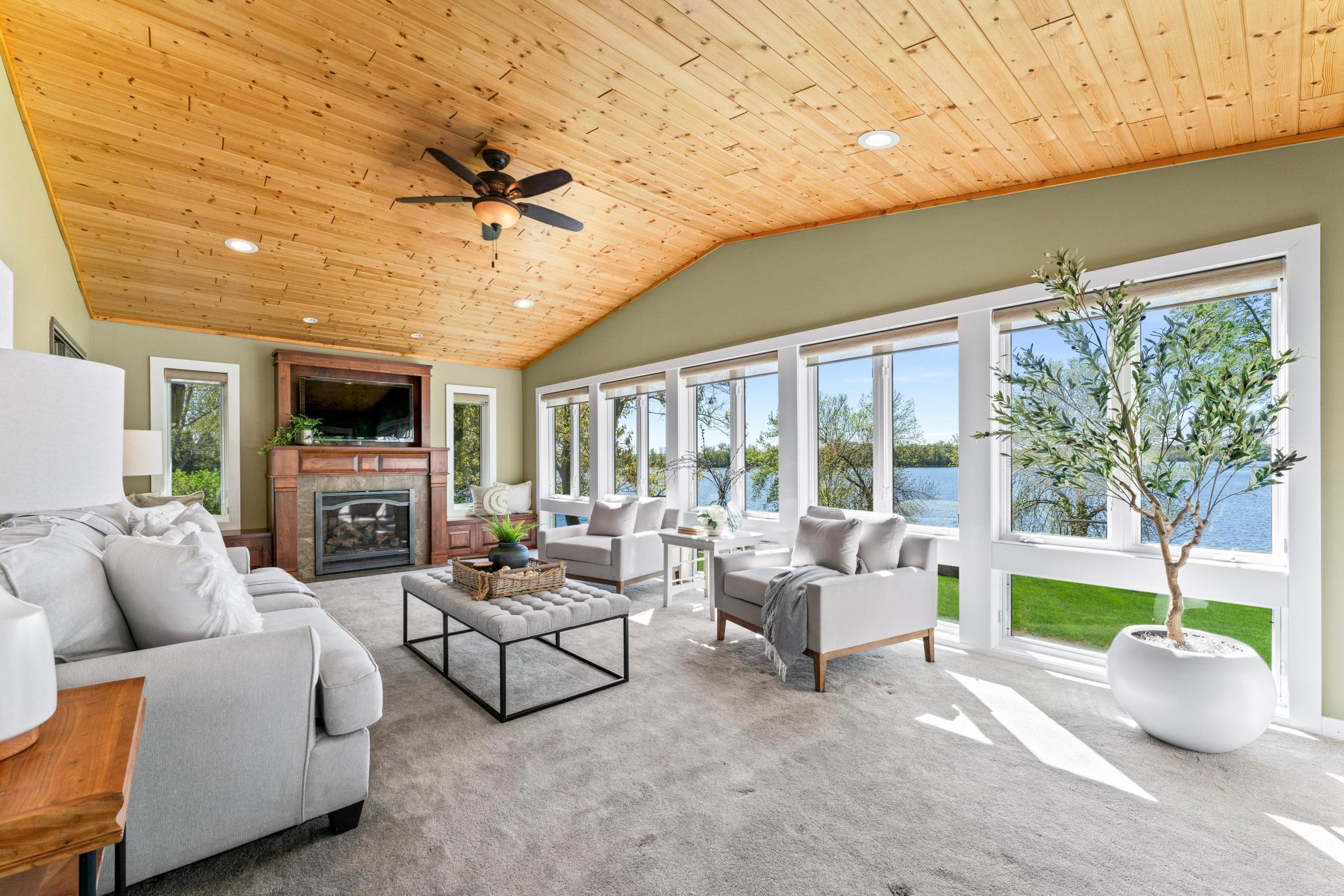 Enjoy the Lake Views in This Gorgeous Sunroom!