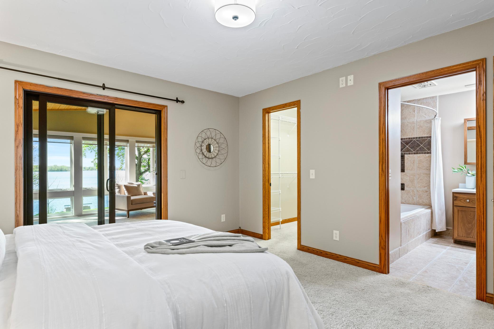 Primary Bedroom has a Walk-in Closet and a Walk-thru into the Main Bath