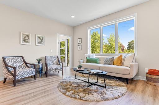 Living room. Image from 2444. Unit 2446 has a different view from window.