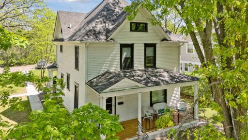 Beautiful curb appeal, and look at that front porch!