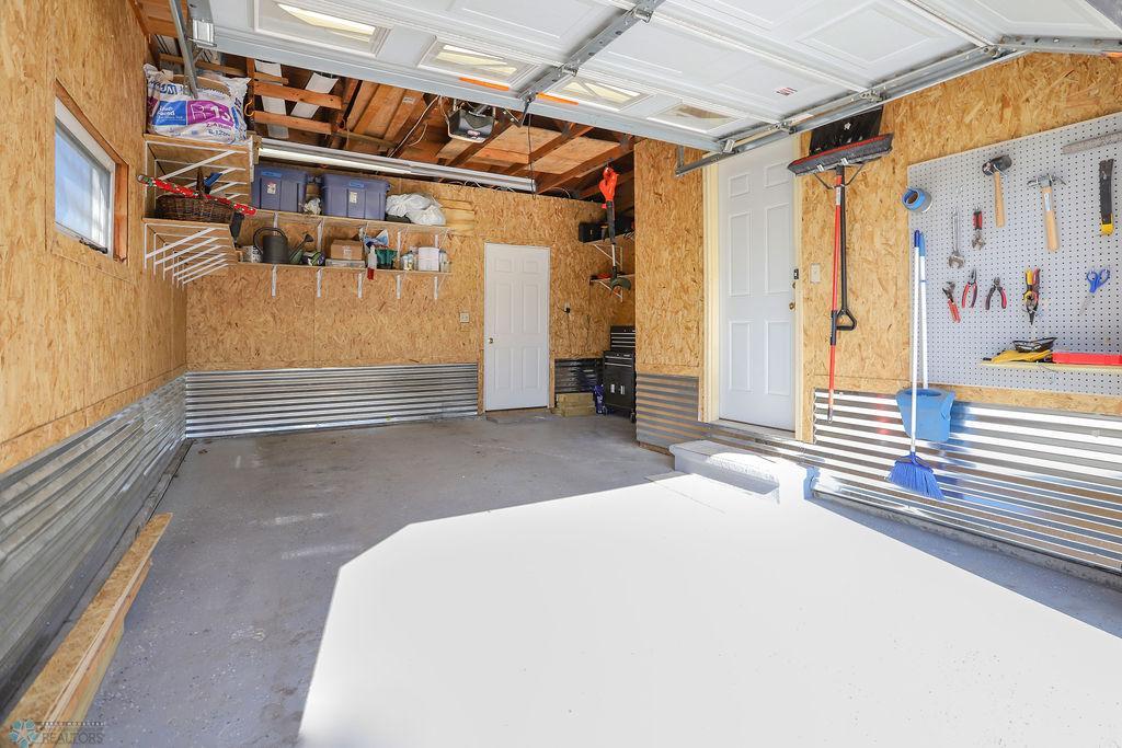 Finished garage