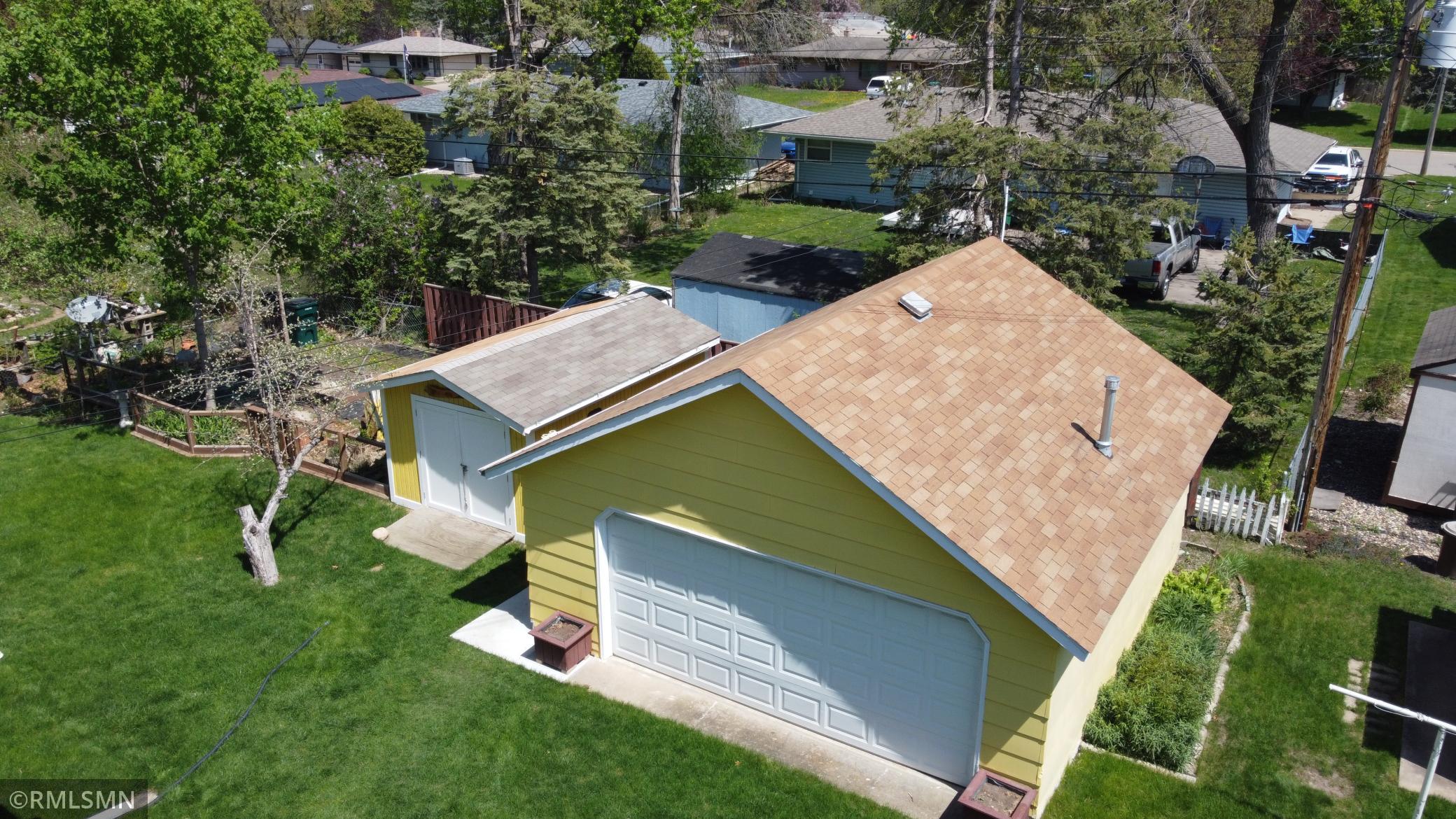 Detached garage and shed