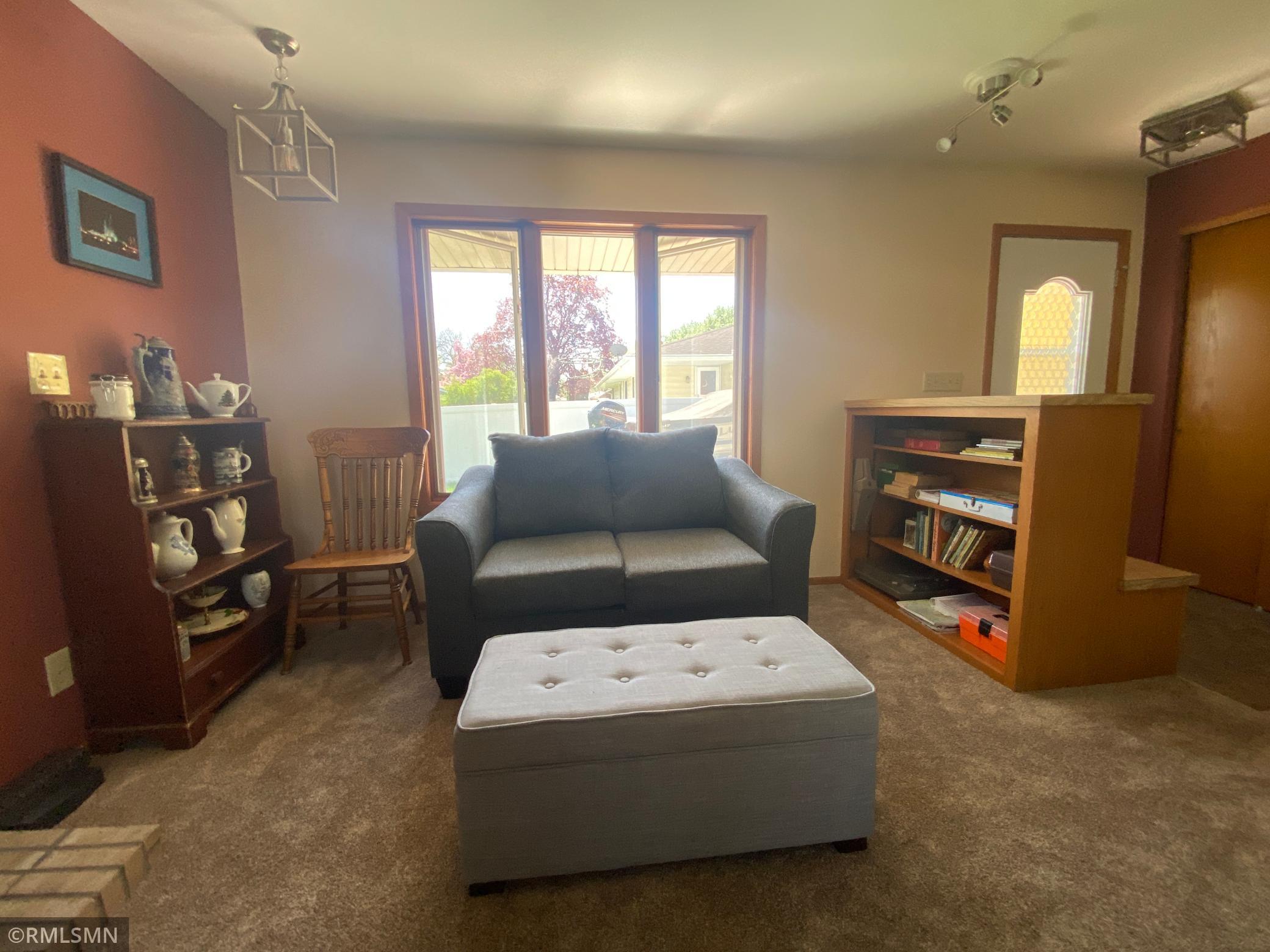 Family room looks out to patio