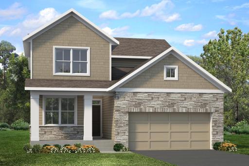 This charming home boasts stunning curb appeal, highlighted by beautiful LP Smartside exterior siding and elegant stone accents. The inviting front porch adds a welcoming touch, perfect for enjoying quiet evenings or greeting guests.