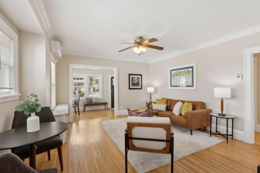 Effortless flow between living and sunroom
