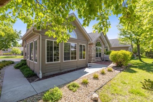 Exceptional one level townhome with rare find floor plan