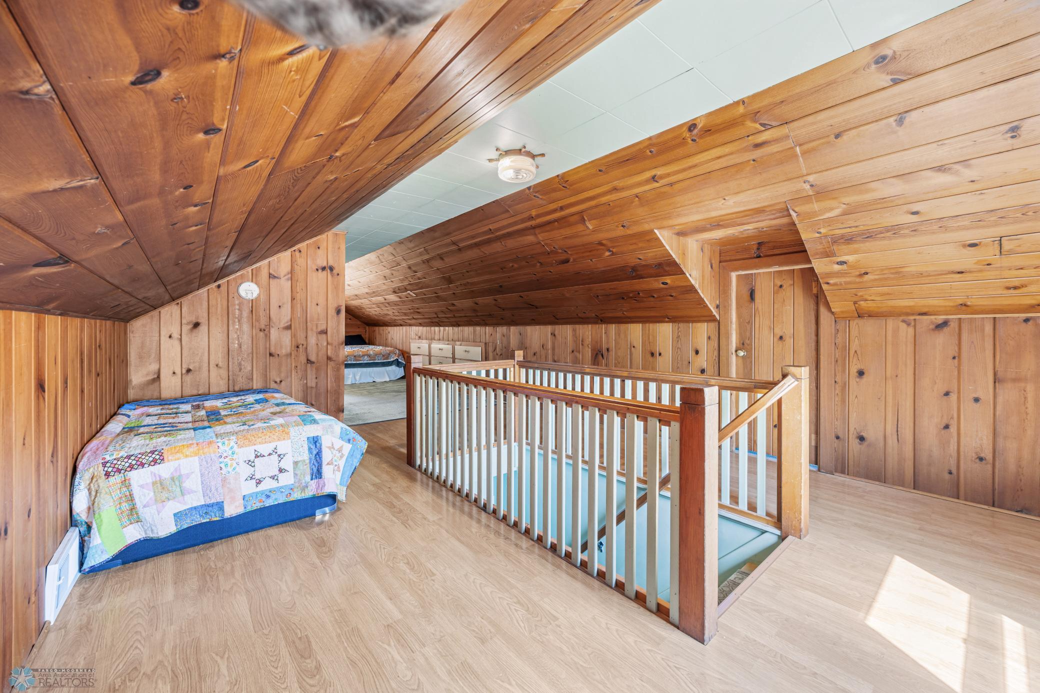 Bedroom section of loft space