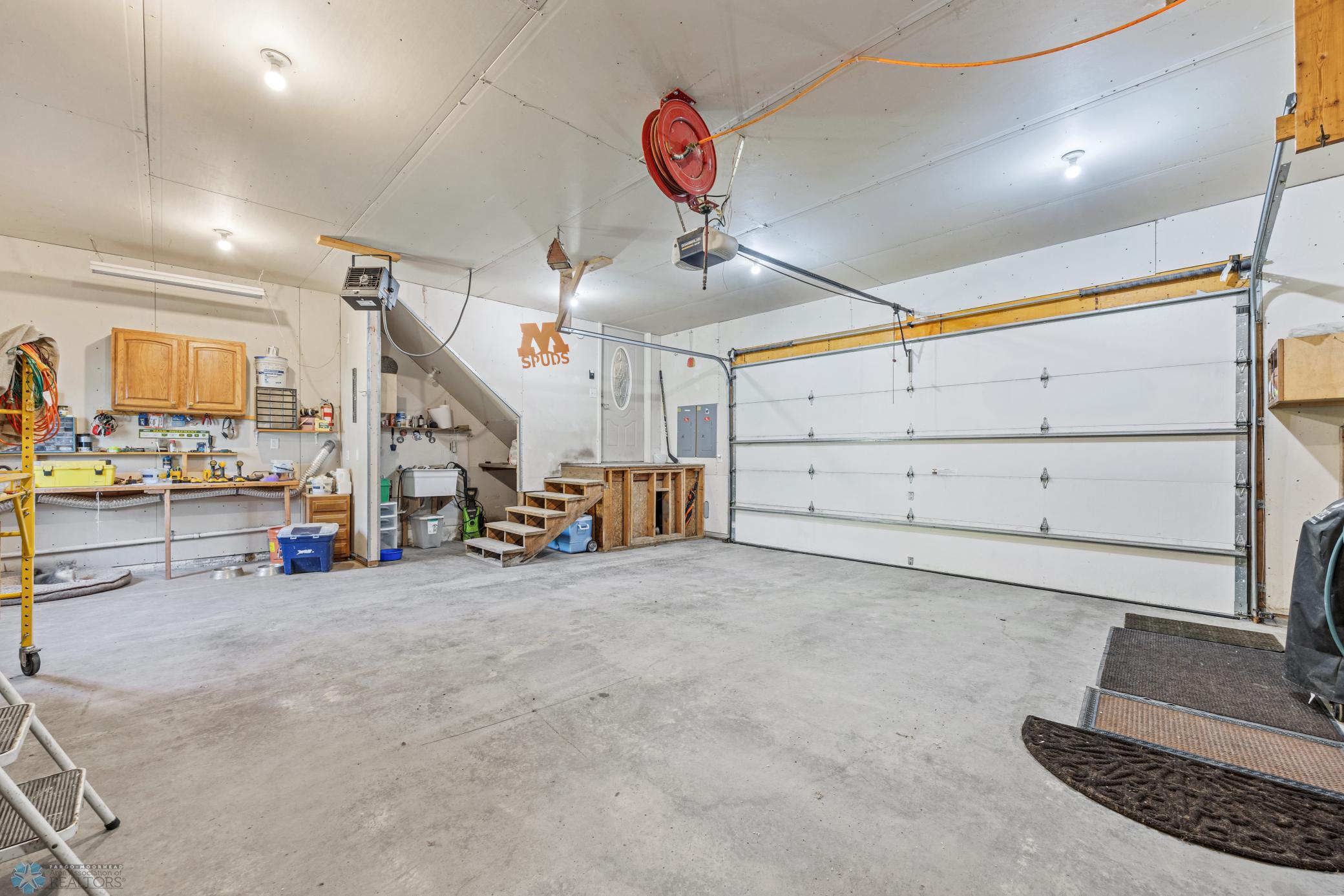 Finshed and heated 616 sq ft attached garage