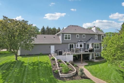 Carefully manicured lawn provides an abundance of space for you