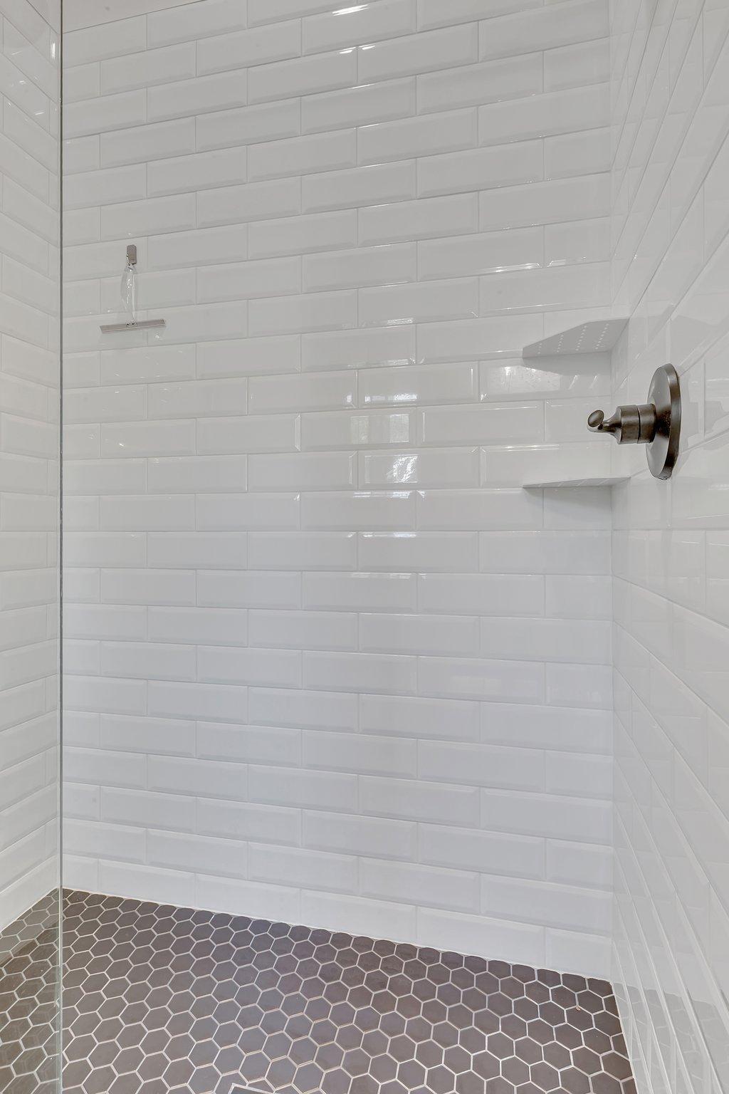 Guests private tiled shower
