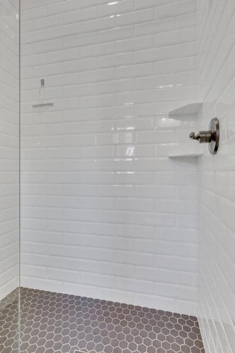 Guests private tiled shower