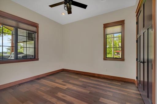 Your guest will appreciate a full lake view from the main floor guest room!