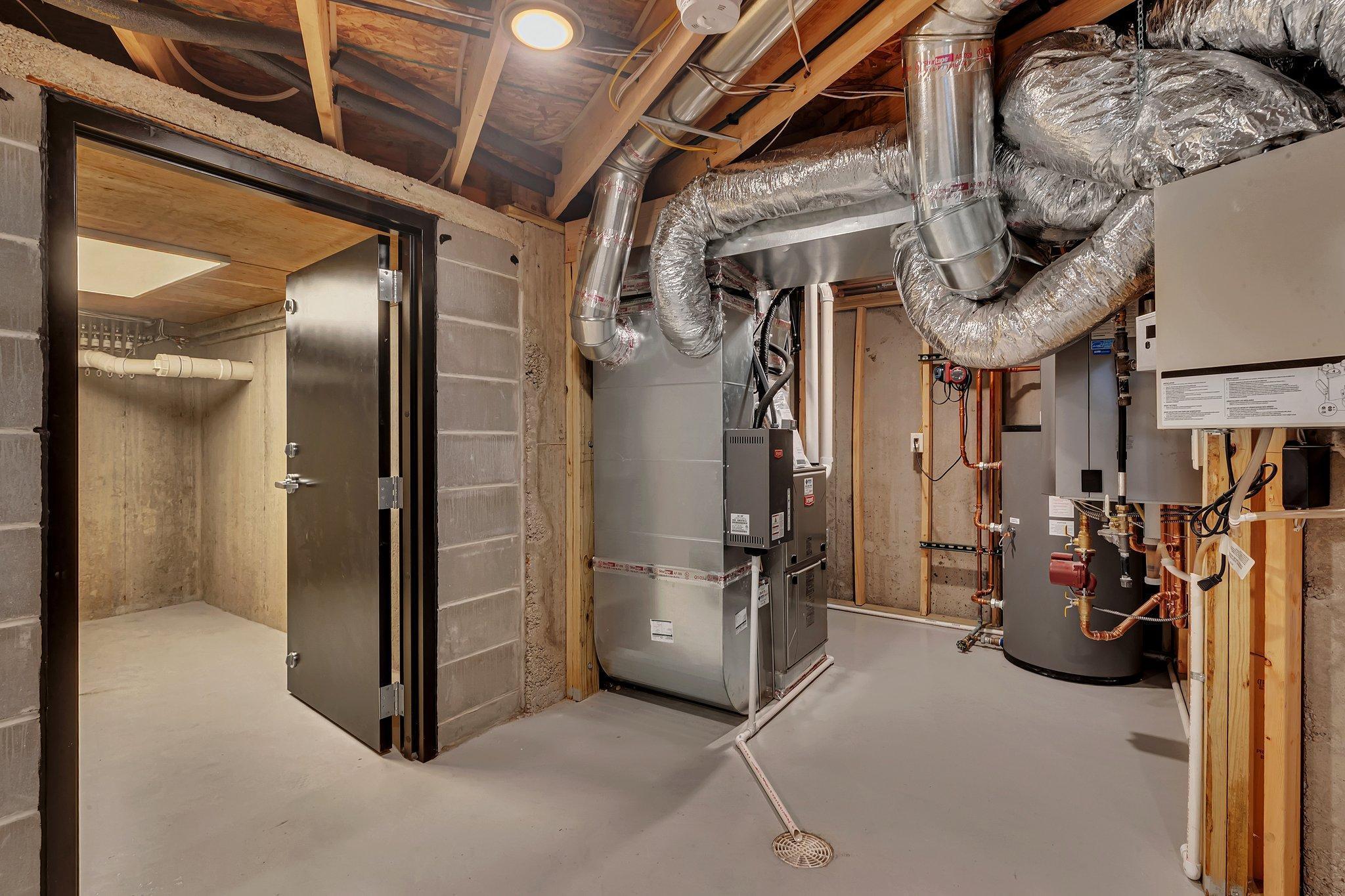 630 square ft. stores utilities and offers a safe space as a weather shelter.