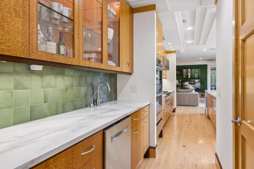 Butler's pantry, with a walk-in pantry located across the hall.