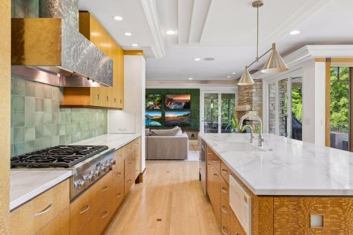 This kitchen features a Thermador Professional 6-burner stove.