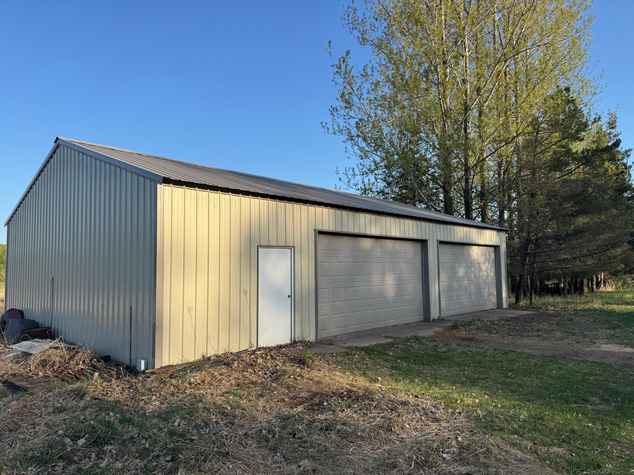 Partially insulated 30x48 detached garage